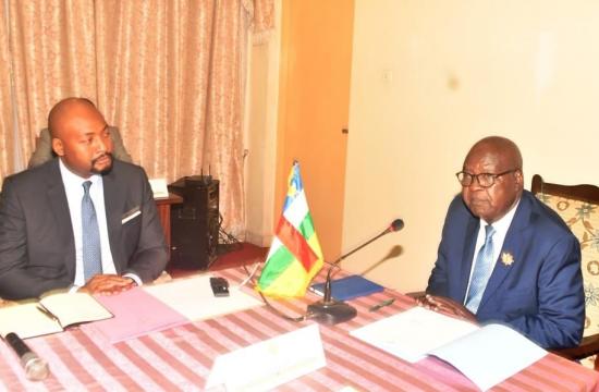 MFB- Hervé NDOBA & Honorable président Simplice Mathieu Sarandji 