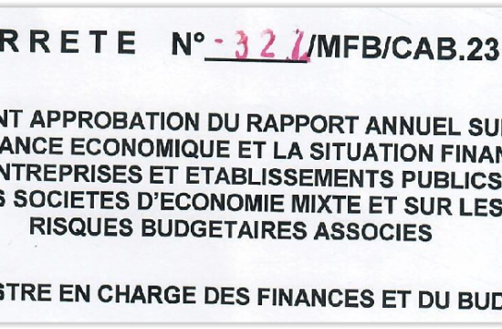 Arrêté n° 327_Approbation du rapport annuel de performance des EP, 2021